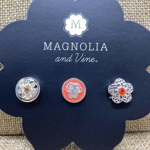 Set of 3 Magnolia and Vine 12mm Mini snaps MVIP